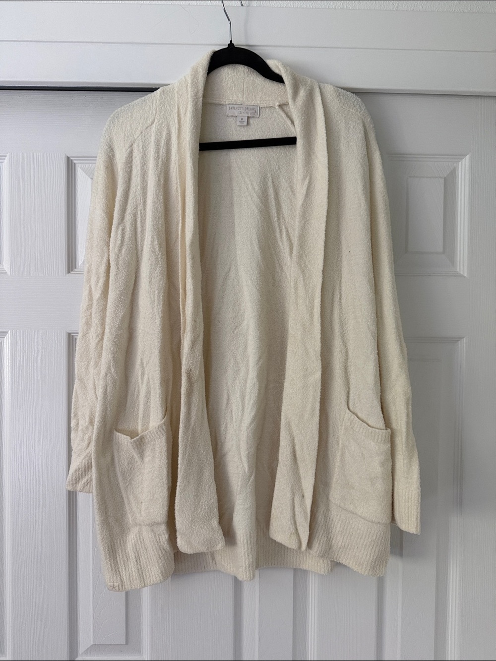 Barefoot Dreams Plush Open Cardigan in Cream